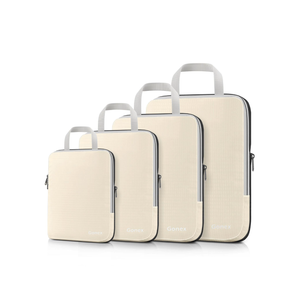 Gonex Compression Packing Cubes, 4pcs Expandable Storage Travel Luggage Bags Organizers