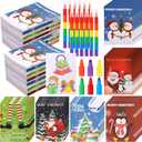 Cholemy 36 Pack Christmas Coloring Books with Crayons Christmas Gifts Xmas DIY bulk Mini Coloring Books Holiday Activity Stocking Goodie Bag Stuffers (Lovely Style)