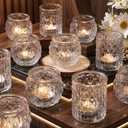 36pcs Clear Votive Candle Holders for Table Centerpiece, Glass Tea Light Candle Holder Set for Wedding Decor Home Party Decoration