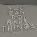 You Can Do Hard Things Wall Hanging Neon Sign, Positive Quotes Decorative Neon Lights for Classroom Wall Decor, Kids Room Wall Hanging Banners, Playroom Wall Decor Neon Light Sign(warm white)
