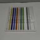 [10 Pcs] Reusable Glass Straws Shatter Resistant - 9" x 10 mm Multicolor Drinking Reusable Straws With 2 Cleaning Brushes for Coffee,Milkshakes,Juice Drinks