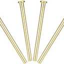 4 PCS Gold Door Hinge Pins, 3.5in Door Hinge Pin, Replacement Door Hinges Gold Pins Closer for Kitchen Garage Hinges Replacement Closing
