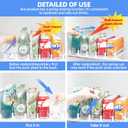 Drink Organizer for Fridge,Soda Can Dispenser for Refrigerator,Upgraded 5 Row Fridge Drink Organize,Drink Pusher for Fridge,Automatic Refrigerator Drink Organize for Fridge Holds up to 25 Cans