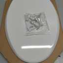 Mayfair Cassel Slow Close Toilet Seat, Easy Clean, Non Slip Premium Wood Seat, Easy Install, Made in USA, Elongated, White