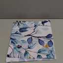 Dark Blue Eucalyptus Swag Curtain Valance for Windows,Watercolor Leaves Window Treatments Short Swag Topper for Kitchen Windows Bathroom Bedroom,28 x 36 Inch, 1 Pair