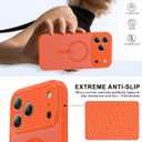 Faiono Magnetic for iPhone 17 Pro Case [Full Camera Protection][Military-Grade Protection][Compatible with MagSafe] Shockproof Protective Slim Phone Case for iPhone 17 Pro, Orange