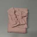 DRESHOW BQUBO Baby Swaddle Blankets for Girls, 4PCS Newborn Accessories Set with Matching Hat and Bow Headband with Card