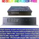 DC 5V-24V 6 Channel DMX512 Decoder LED Controller, for RGBRGB RGBW RGBWW RGBWWW LED Strip Light, 4-Digit Display