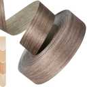 ZYJT Walnut Edge Banding, 1 1/2 inch x 7ft Plywood Veneer Wood Edge Banding, Preglued Wood Tape Banding for Cabinet Repair