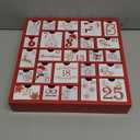 CCINEE Christmas Wooden Advent Calendar with 25 Large Drawers, Countdown to Christmas Decoration Large Size Xmas Countdown Calendar 2024 Hand Painted Refillable Advent for Holiday Decoration(Red)