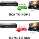 BD&M AV to HDMI Converter, RCA to HDMI Adapter, Composite CVBS Video Audio Support PAL/NTSC for TV/PC/ PS3/ STB/Xbox VHS/VCR/Blue-Ray DVD Players