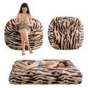 MAXYOYO Giant Bean Bag Chair Bed for Adults, Convertible Beanbag Folds from Lazy Chair to Floor Mattress Bed, Large Floor Sofa Couch, Big Sofa Bed, High-Density Foam Filling, Machine Washable Cover