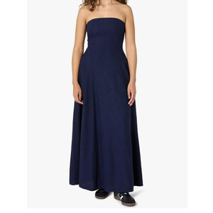 The Drop Women's Carlota Strapless Linen Maxi Dress, L