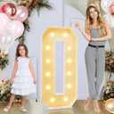 GGPL 4ft Marquee Letters O, Large Light Up Letters, Will You Marry Me Sign, 4 Feet Tall for Party Decorations, Wedding Decor, Marry Me Decorations