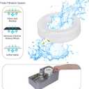 Sfozstra Automatic Dog Water Dispenser: 8L Large Gravity Light Gray Waterer with Stainless Steel Bowl - 100% BPA-Free - Suitable for Pet Owners Garden/Apartment