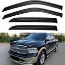 Window Visors Rain Guards for 2009-2018 Dodge Ram 1500 Crew/Mega Cab, Out-Channel Window Vent Wind Shades Deflectors for 2010-2024 Ram 2500 & 3500, 2019-2024 Ram 1500 Classic Body