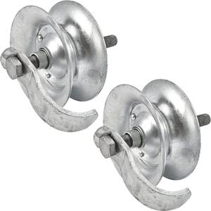 5" Steel Pipe Track Roller Galvanized for 1 5/8" Pipe Track (Pack of 2)