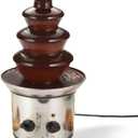 Chocolate Fountain Machine, 4 Tier Stainless Steel - 60-Ounce Electric Fondue Fountain with Temperature Control, Hot Chocolate Cheese Melting Heat Machine for Catering, Cafe, Hotel, Party, Wedding