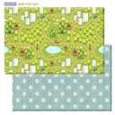 Baby Care Play Mat (Large, Playful - Country Town (Blue)) 82'' x 55'' Original One-Piece Reversible Rollable Waterproof Play Mat for Infants, Babies, Toddler, and Kids