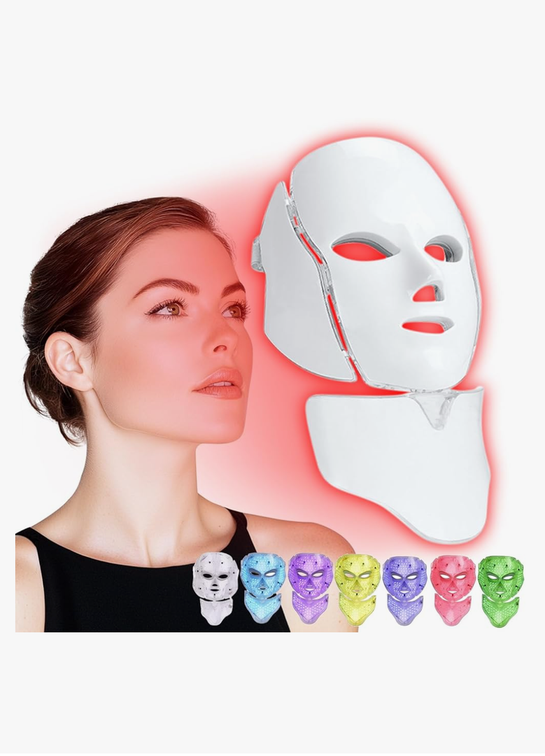 Red Light Therapy for Face, 7 Colors LED Face Mask Light Therapy At Home, Led Face Mask Light Therapy, Blue