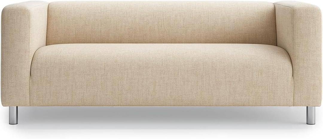 Klippan Loveseat Cover Replacement for IKEA Klippan Sofa Cover, Klippan Slipcover, Klippan Cover Only(Daily Beige)