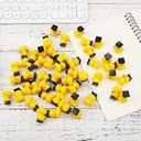 Gejoy 50 Pcs Mini Easter Rubber Ducks 1.57 Inch Bunny Ear Ducks Figurines Bulk Small Assorted Birthday Gifts for Easter Basket Stuffers Table Decorations Party Favors