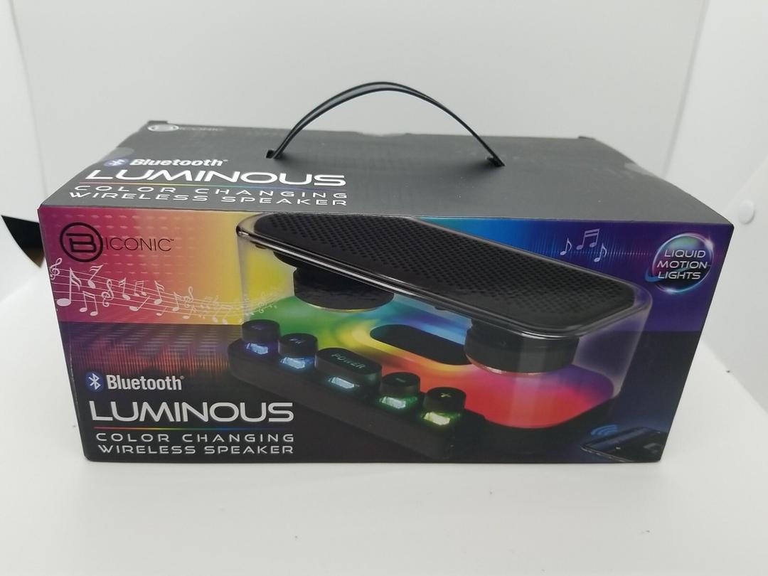 BICONIC LUMINOUS COLOR CHANGING WIRELESS SPEAKER BLACK