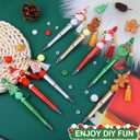 CZWZ 60Pcs Mini Multicolor Pen in One 4-in-1 Cute Pens Bulk for Kids, Ballpoint Pens for Birthdays and Children's Parties, Fun Pens Gifts Assorted Ink Kawaii Pen(Christmas)