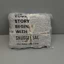 Snuggle Sac Heather Throw Blanket for Couch, Reversible Super Soft Blankets Warm Cozy Knit Fuzzy Plush Lightweight for Sofa, Bed, Camping, Picnic (Heather Grey, Throw(50"x 60"))