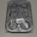 2 Packs Round Muffin Baking Pan, Premium Steel Muffin Pan for Baking, Cupcake Tin Cheesecake Pans, Bakeware Muffin Top Pan (6 Cups,Black)