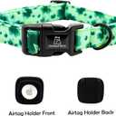 Lionheart glory Airtag Dog Collar Clover Collar for Large Dogs, Green Dog Collar with Airtag Hloder Spring Dog Collar Heavy-Duty Dogs Collar Adjustable