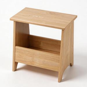 King Oasis Small Storage Stool with Flat Top, 15.7" Modern Footstool Ottoman for Living Room & Bedroom, Narrow Shoe Bench/Side Table for Entryway, Bathroom, Bedroom and Small Spaces, Light Oak Low