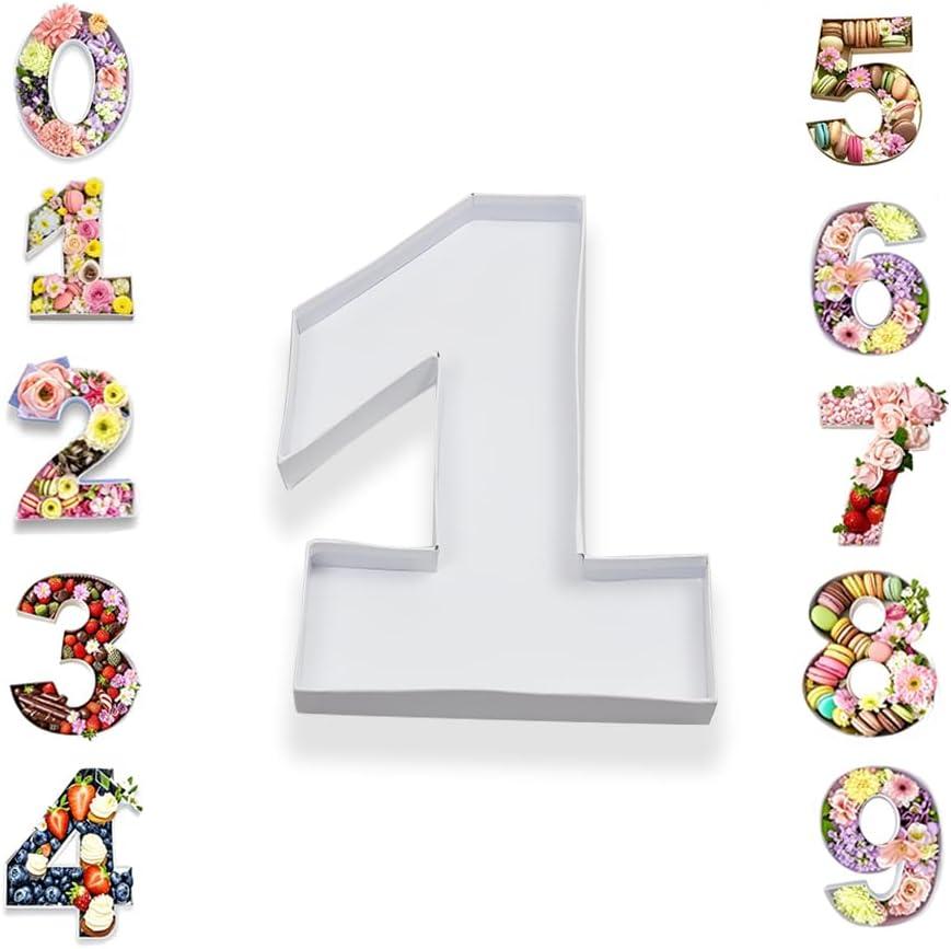 10Cardboard Number Mache Chocolate Covered Strawberries Fillable Sweets Candy Container Box (White, 1)