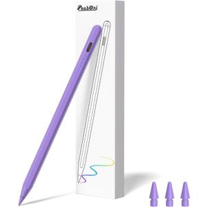 Stylus Pen 15 Mins Fast Charge Pencil 2nd Generation Compatible with iPad 2018-2025 Released Model-iPad Pro 11"/12.9"/13"(M4), Air 3/4/5/M2, Mini 7(A17 Pro)/6/5 Gen, iPad 10/9/8/7/6 Purple