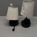 2 Beige Lamps,  Small Cordless Lamp, Battery Operated Table lamp Dimmable, 4000mAh Rechargeable, Touch Bedside Lamp with Beige Linen Shade