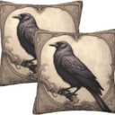 2 x Bird Throw Pillow Covers 18 X 18 Inch Set of 2 Pillow Cases Decoration Cushion Cover for Sofa Bedroom Living Room Outdoor (Bird, 18"x18")