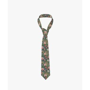 No Brand Blossom Flower Print Men'S Necktie, Polyester Tie For Business, Wedding, Presents, Comfort Design