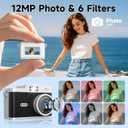 Pocket Mini Camera, Y2K Retro 1080P HD Keychain Digital Camera with 32GB SD Card & 0.96" Screen, Portable Video Recorder for Travel Vlogs & Daily Recording, Black