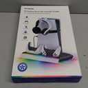 Rysker PS5/Slim/Pro Stand, PS5 Cooling Station Built-in 3-Level Cooling Fan & Fast Charger for Disc & Digital, PS 5 Accessories with Safety Screw and Headset Holder (Deep Black)