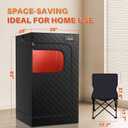 TOREAD Red Light Infrared Sauna with Red Light Therapy for Home,Portable Red Light Steam Sauna with 3L 1200W Steamer, Adjustable Temperature, Timer Setting, Remote Control, 35.4 * 35.4 * 63"