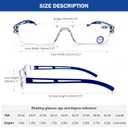 AQWANO Rimless Computer Reading Glasses Blue Light Blocking, 5 Pack Fashion Clear Frame Readers for Women Men Lightweight & Comfortable Anti Glare,3.0