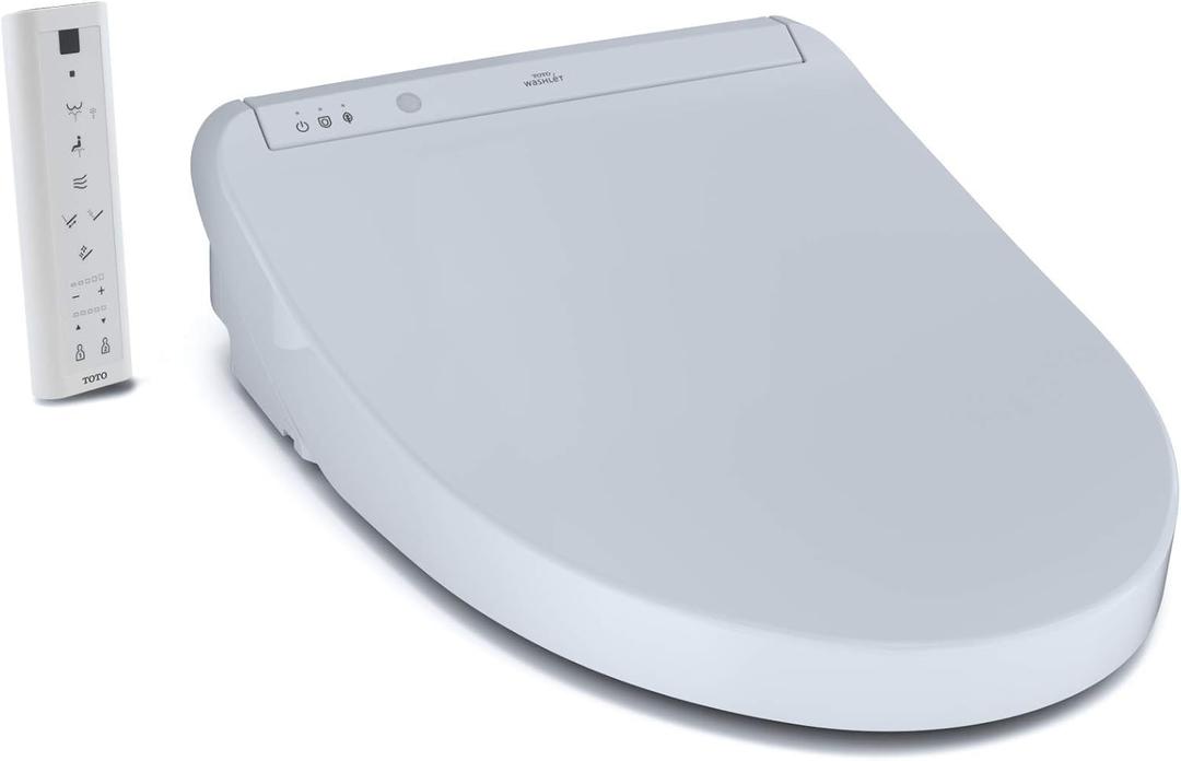TOTO WASHLET K300 Electronic Bidet Toilet Seat with Instantaneous Water Heating, PREMIST and EWATER+ Wand Cleaning, Elongated, Cotton White - SW3036R#01