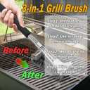 Leonyo Grill Tools Set of 6, 18Inch Extra-Long BBQ Tool Set, Heavy-Duty Barbecue Grilling Accessories, Stainless Steel Spatula, Fork, Tong, Basting Brush, Cleaning Brush, Carrying Bag