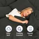 Queen Size 4 Piece Sheet Set - Comfy Breathable & Cooling Sheets - Hotel Luxury Bed Sheets for Women & Men - Deep Pockets, Easy-Fit, Extra Soft & Wrinkle Free Sheets - Charcoal Oeko-Tex Bed Sheet Set