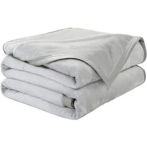 EASELAND Soft King Size Blanket All Season Warm Microplush Lightweight Thermal Fleece Blankets for Couch Bed Sofa,90x108 Inches,Silver Gray