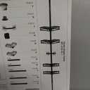 HEVEL Corner Shower Caddy Tension Pole, Adjustable Shower Organizer Corner 62115 Inch, Rustproof Bathroom Storage Shower Shelves, Black