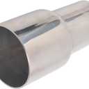 ID 1.5 Inch to ID 2 Inch Exhaust Pipe to Component Pipe Adapter Reducer 1.5'' ID to 2'' ID Polished Stainless Steel 4" Overall Length