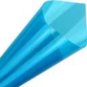 Transparent Decorative Window Film Anti UV Colorful Adhesive Vinyl Heat Insulation Solar Window Tinting Sheets Glass Film for Christmas Home Decoration, 24Inch x 10Feet, Blue