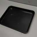 HONGBAKE 2 Pack 9.7X7.5" Toaster Oven Pans for Baking, 57% Thicker Nonstick 1/8 Cookie Sheet Pan Set, Small Baking Tray, Dishwasher Safe and Heavy Duty, Black