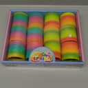 JOHOUSE Rainbow Magic Spring Party Favors for Kids, 12 PCS Colorful Plastic Spring Toy, Treasure Box Toys for Classroom, Fun Goodie Bags Stuffers for Kids Birthday